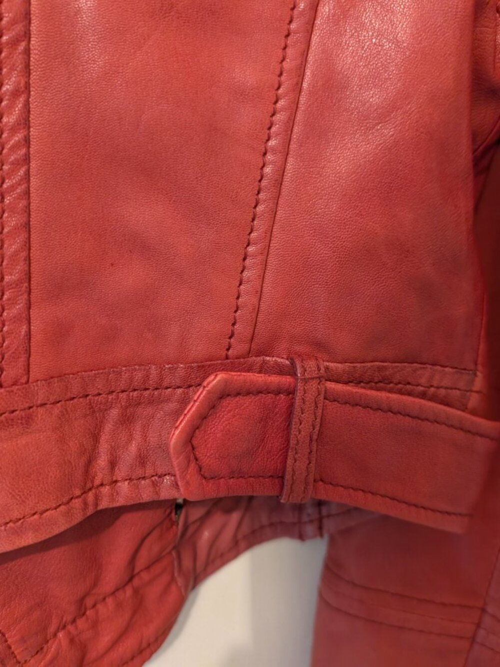 Black Rivet Women Size M Red Leather Jacket - Picture 13 of 13